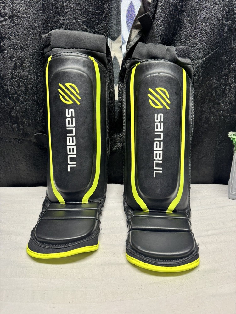 Sanabul Fight For It Fight Shin Guards Pair, Black, Size S/M