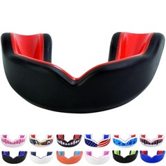 Oral Mart Black/Red Youth Mouth Guard for (Age 12 & Below), Cherry Red