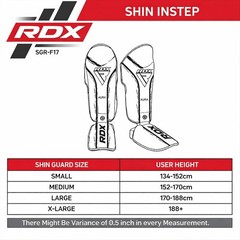 New RDX Shin Instep, Leg Instep Pads, MMA Martial Arts, Size: Large