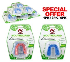 Gel Gum Mouth Guard Teeth Grinding Shield Case Boxing MMA Sports Mouth Piece FDA