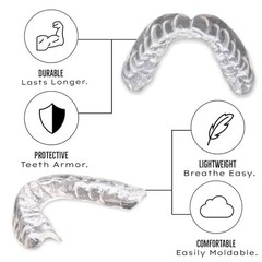 Custom Fit Sports Mouthguard – Clear Dental Grade for Basketball, Football, Socc
