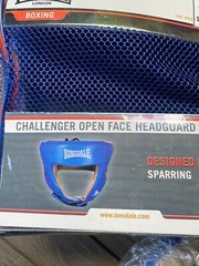 LONSDALE MENS CLUB SPARRING CHALLENGER OPEN FACE HEADGUARD BLUE SIZE XL