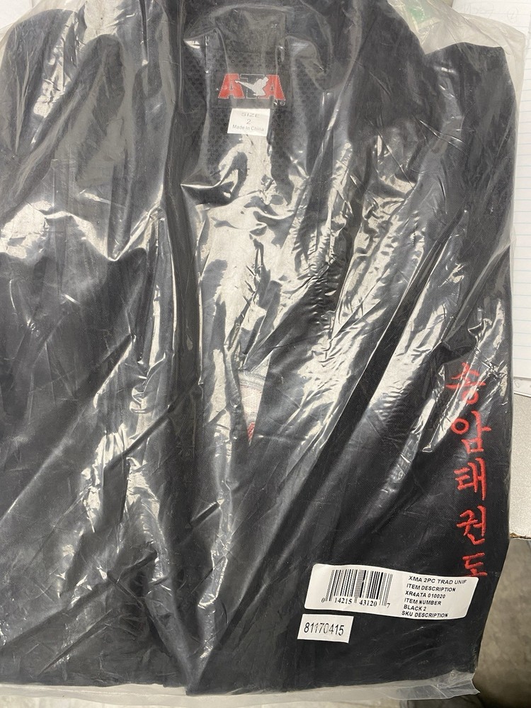 New ATA XMA Xtreme Martial Art Black Uniform ATA Size 2