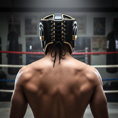 MUFASA INTERNATIONAL Cowhide Leather Boxing Headguard Sparring Kickboxing Gear
