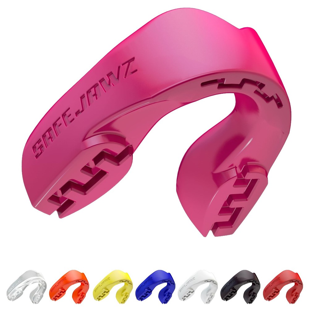 SAFEJAWZ Mouth Guard, Slim Fit Mouthguard for Adults Adult (12+ Years), Pink