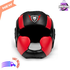 MUFASA INTERNATIONALS Cowhide Leather Boxing Headguard