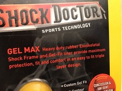 Shock Doctor Mouthguard Gel Max Heavy Duty Strapped Adult Latex Free Greene New
