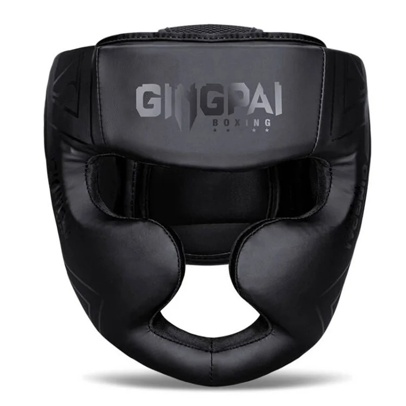 GINGPAI Full Face Boxing Headgear MMA Muay Thai Training Helmet S/M/L