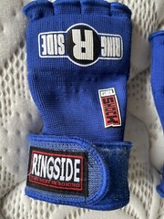 RINGSIDE QUICK WRAP GEL SHOCK MMA BOXING HAND WRAPS LARGE/XLARGE BLUE