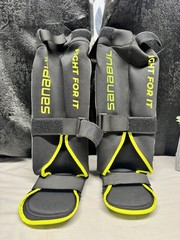 Sanabul Fight For It Fight Shin Guards Pair, Black, Size S/M