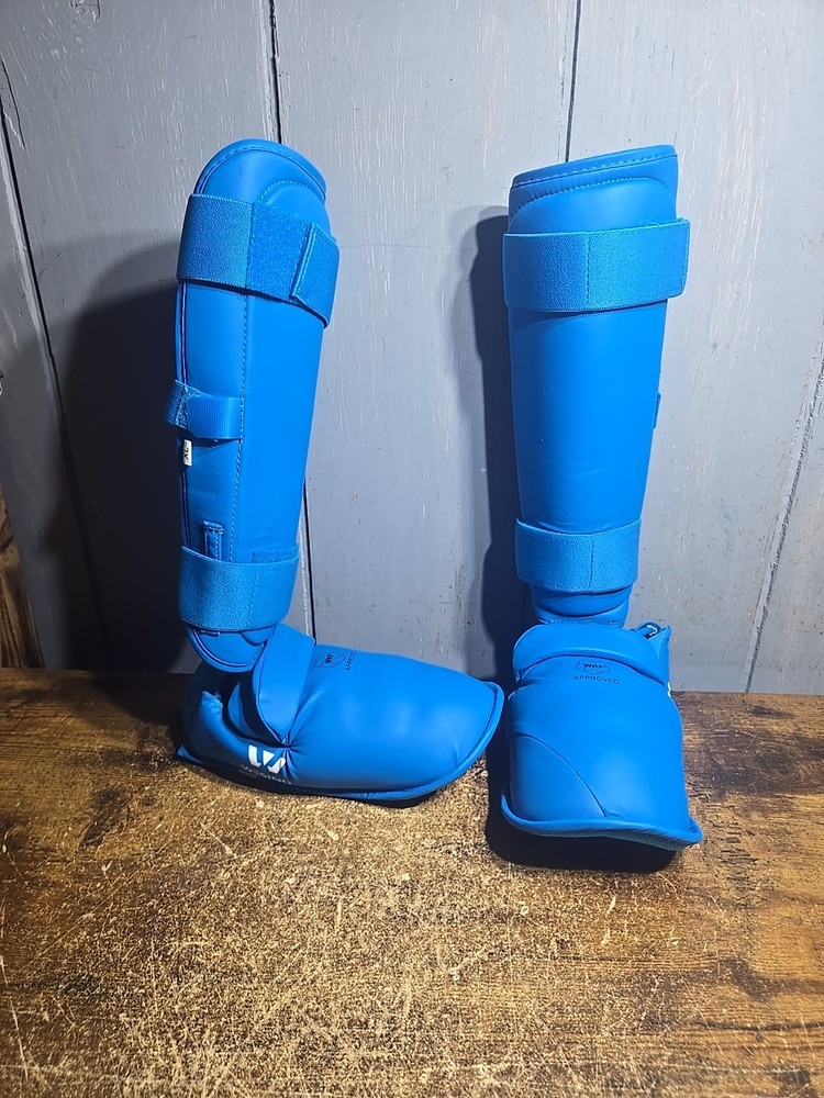Wesing Karate Shin Blue Size XL Instep Guard WKF Karate Shin Pad