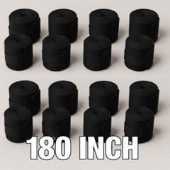 180″ Black Hand Wraps 4 Pairs Boxing, MMA, Kickboxing, Muay Thai Wrist Support
