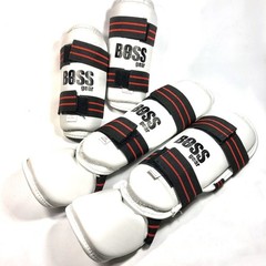 BOSS Taekwondo MMA Muay Thai Protective Gear Leg Protection Set Of 4 Size EUC
