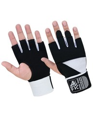 RING PRO Elite Gel Quick Wraps Black White Boxing Inner Gloves Wrist Support