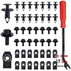 45PCS Engine Under Cover Splash Shield Guard Body Bolts Screws, Universal