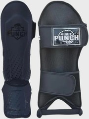 PU Leather Shin Guards Kickboxing MMA Muay Thai Shin Pads Training Protection