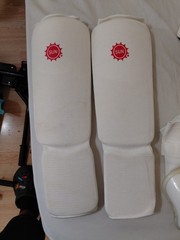 Shin Guards-$30, Groin Cup-$12, Gloves-$20, Helmet-$25, Suit-$30 Everything-$80
