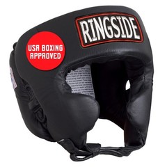 Ringside Competition Boxing Headgear Black Lightweight Durable Sparring Gear