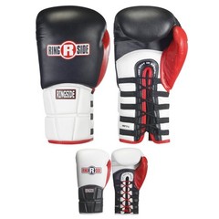 Ringside Lace IMF Tech Boxing Training Sparring Gloves 16-Ounce Black
