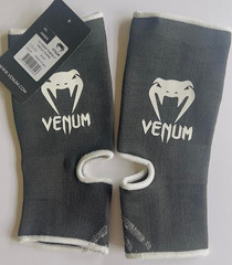 Venum Kontact Slip-On MMA Pro Ankle Support Guards Black One Size – 1 Pair NEW