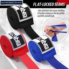FIVING Boxing Hand Wraps Inner Gloves for Men Women, 180 Inch Black