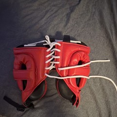Winning FG-2900 Training Headgear Size M Red Laced Back Adult Unisex