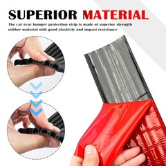 6.56Ft Car Rear Bumper Protector Guard,6-Hole Car Bumper Protector Provides