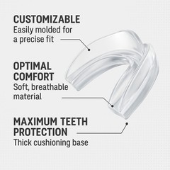 ProDental Sports Mouth Guard – 2 Pack Made in USA, Custom Fit Transparent