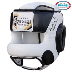 FARABI Real Leather Boxing Head Guard MMA Training Kickboxing Head Protector