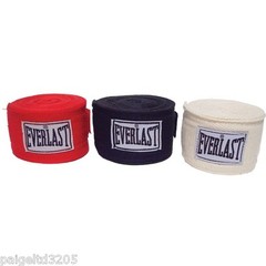 Everlast Boxing / MMA Classic Training Level 1 Hand Wraps 3-Pk Black/Red/White