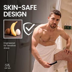Groin & Body Hair Trimmer Electric Shaver for Men – Pubic & Ball Full Body Groom