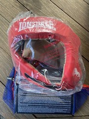 LONSDALE MENS CLUB SPARRING CHALLENGER OPEN FACE HEADGUARD RED SIZE XL