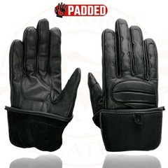 SH451 Men’s Leather Gauntlet Racing Motorcycle Hand Gloves with XX-Large Black