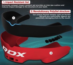 RDX Mouth Guard for Boxing MMA Kickboxing Muay Thai Junior Below 12 Year, Red