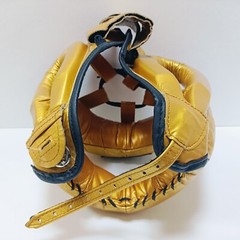 Cleto Reyes Boxing Head Gear Full Face Type Size Free Gold from Japan Used