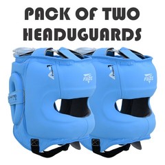 FADI Sports A1 Leather Boxing Headgear 2 Pack S/M Blue MMA Muay Thai Guard