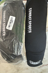 Combat Sports Washable MMA Elastic Cloth Shin & Instep Padded Guards Med NEW