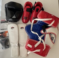 Karate Kids Sparring Gear 6 Pieces Red White Blue 🇺🇸