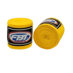 Hand Wraps Semi Eastic FBT Yellow Boxing New Hand Wraps Wrist HW1 Vintage Ivory
