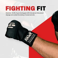 High-Performance Hawk Inner Gloves: Ultimate Protection for Fighters – Black