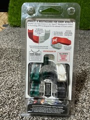 Battle Tap Out Mouthguard 2-Pack Green/White and Black All Sports Adult