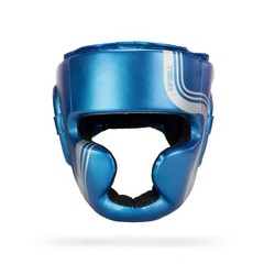 Sanabul Core Series Boxing Headgear for Men & Large-X-Large, Blue/Silver