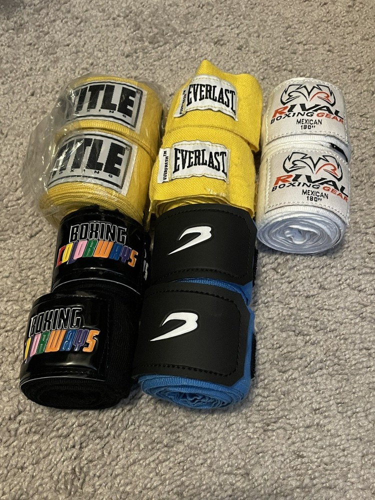 Everlast Boxing Hand wraps 180” Rival BoxRaw Title assortment color Used