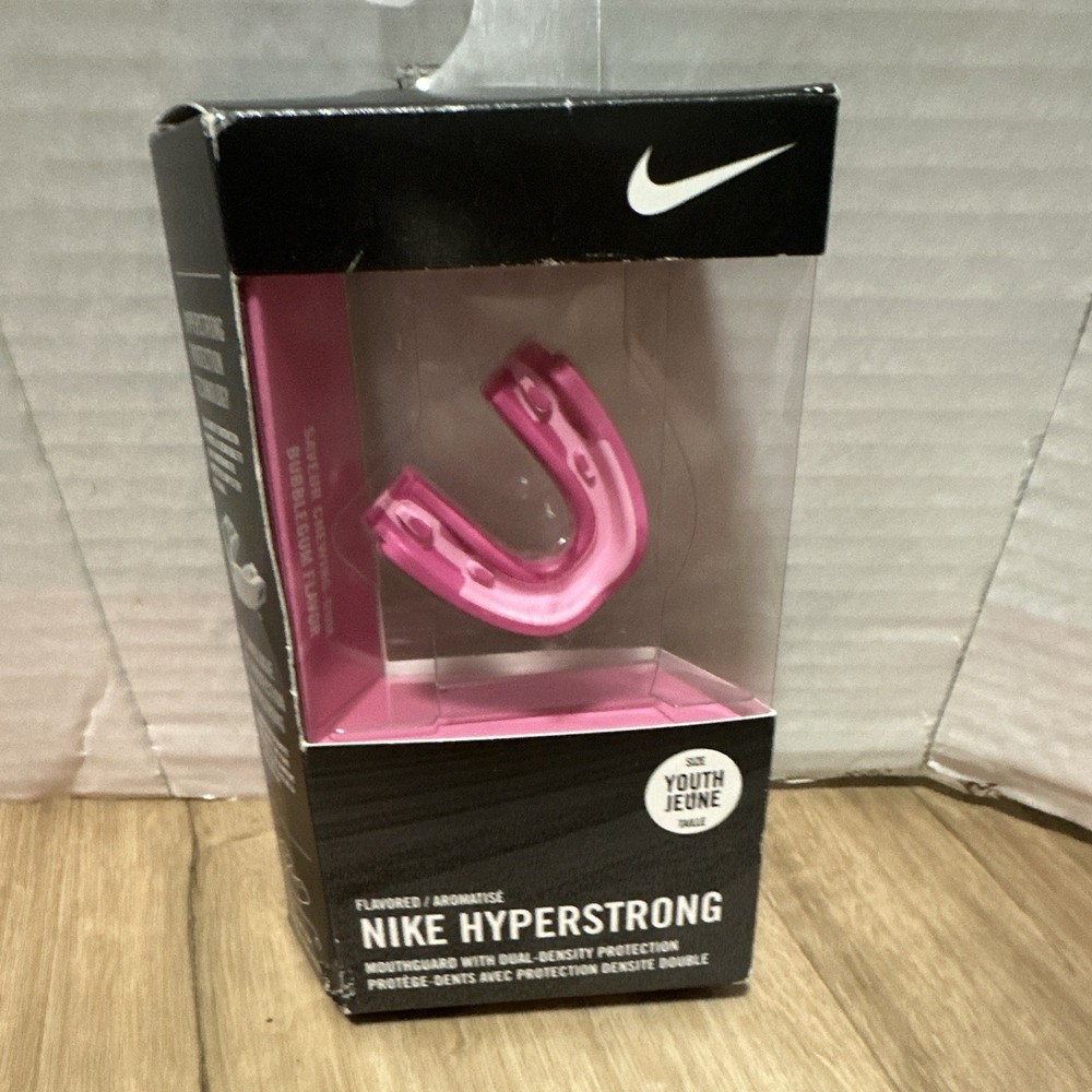 Nike Hyperstrong Youth Mouthguard Pink Kids Unisex Dual-Density Protection