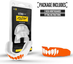 2 Pack Orange Pro Mouthguards for Boxing, Jiu-Jitsu, MMA & Other Contact Sports