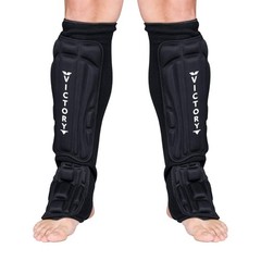 Kickboxing, Muay Thai MMA Martial Arts Shin Guards, Instep Guard Small, Black