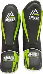 Amber Pro Style Competition Muay Thai Shin Guards with Instep Protection