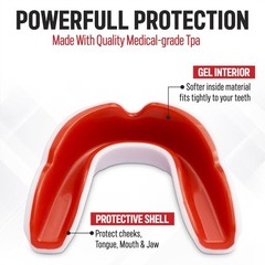 NewHour Basic Sports Mouthguard for Boxing, Kids; Teens; Adults, Bone White