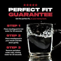 SAFEJAWZ Mouth Guard, Slim Fit Mouthguard for Adults Adult (12+ Years), Black