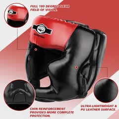 2 Pack Boxing Headgear – Sparring Safety Head Guard for MMA, Kickboxing, Muay Th